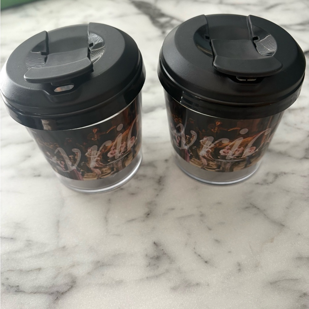 Rare Lyric Opera Chicago 10 Oz. Tumblers With Lids, Set Of 2